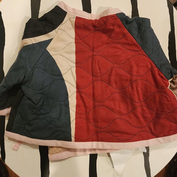 Tia Cibani Infant Silk & Wool Quilted Wrap Jacket - Size 6M - Picture 2 of 3